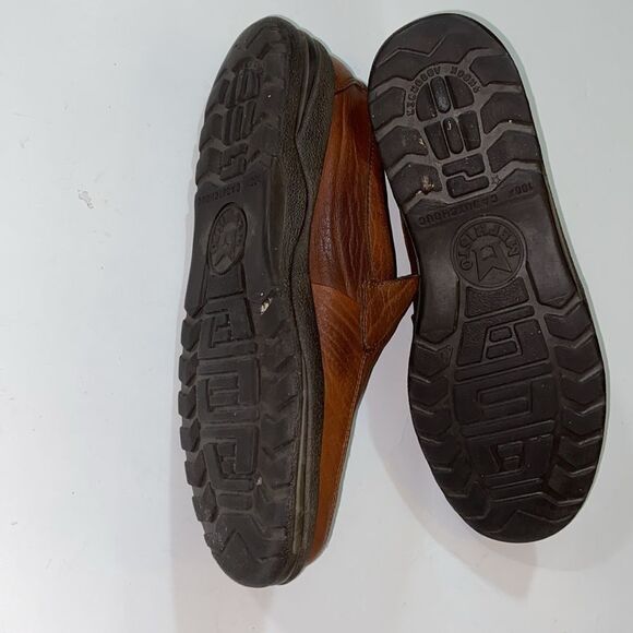 MEPHISTO Men’s Mallory Slip On Brown Leather Loafers with Moccasin Size 9US